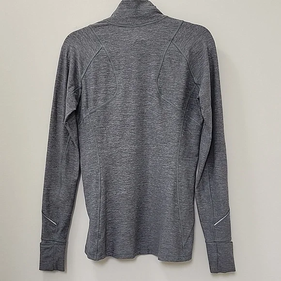 LULULEMON LUNO SIGNATURE UNIQE THUMB HOLE YELLOW ZIP WORKOUT COMFY GRAY-JACKET - Picture 9 of 16